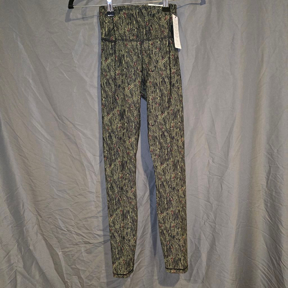 Women's Calia High-Rise Legging Black/Yellow Size XXS